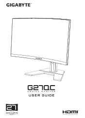 Gigabyte G27QC GIGABYTE User Guide