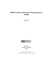 HP Rp7410 BSD Sockets Interface Programmer's Guide