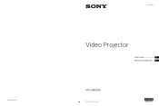 Sony VPL-XW5000ES Startup Guide - GUIDE SET UP