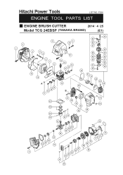 Tanaka TCG24EBSP 23.9cc Straight Shaft Grass Trimmer Parts List