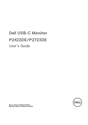Dell P2423DE USB-C Monitor Users Guide