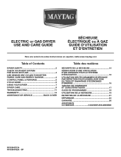 Maytag MGDX500BW Use & Care Guide