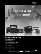 Sony PDWHD1500 Family Brochure (New XDCAM HD422 Family (PDW-F800/700/F1600/HD1500/HR1-MK1/U2/U1/XDS-1000/PD1000/PD2000/Archive))