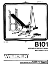 Weider B101 Bench English Manual