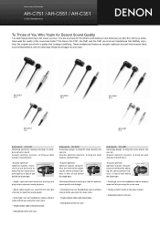 Denon AH-C351W Literature/Product Sheet