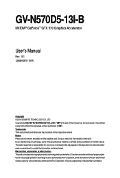 Gigabyte GV-N570D5-13I-B Manual