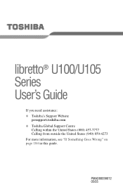Toshiba U100-S213 User Guide