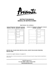 Avanti RM4436SS Instruction Manual