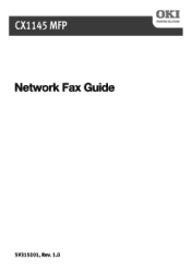 Oki CX1145MFP CX1145 MFP Network Fax Guide