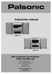 Palsonic PMSL729 Owners Manual