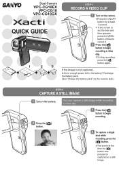 Sanyo VPC-CG10BK Quick Reference Guide