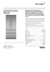Thermador T36BT120NS Product Specification Sheet
