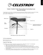 Celestron 15-45x 50mm UpClose Spotting Scope Zoom Refractor Manual (English, French, German, Spanish, Italian)