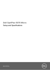 Dell OptiPlex 5070 Micro Setup and Specifications
