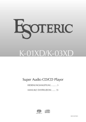 Esoteric K-01XD Black Edition Owners Manual DE IT