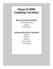 Sharp EL-9900 EL9900 Operation Manual