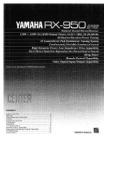 Yamaha RX-950 Owner's Manual