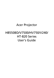 Acer V7500 User Manual