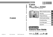 Canon PowerShot A550 PowerShot A550 Camera User Guide Advanced