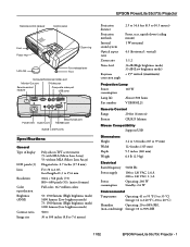 Epson PowerLite 73c Product Information Guide