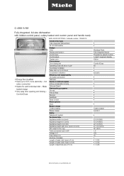 Miele G 4998 Vi AM Product sheet