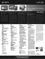 Sony VGC-V520G Marketing Specifications