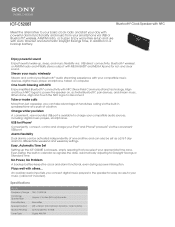 Sony ICF-CS20BT Marketing Specifications