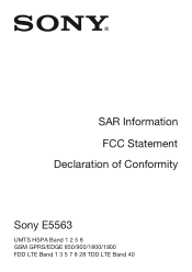Sony Xperia C5 Ultra SAR