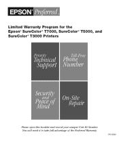 Epson SureColor T7000 Warranty Statement