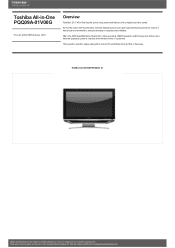 Toshiba DX1210 PQQ09A-01V00G Detailed Specs for All In One DX1210 PQQ09A-01V00G AU/NZ; English