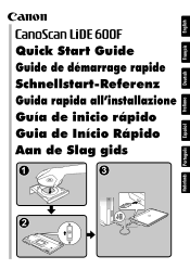 Canon CanoScan LiDE 600F Quick Start Guide Instructions