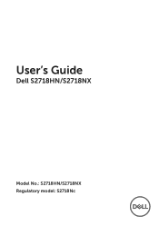 Dell S2718HN S2718HN/S2718NX Users Guide