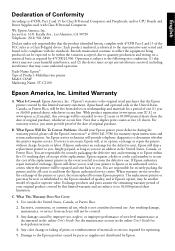 Epson WorkForce ST-C2100 Warranty Statement for U.S. and Canada