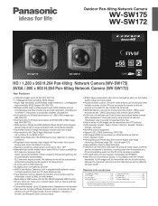 Panasonic WV-SW172 Spec Sheet