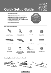 Samsung UN55B7000WF Quick Guide (ENGLISH)
