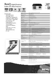 BenQ Joybee GP1 Data sheet