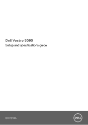 Dell Vostro 5090 Setup and specifications guide