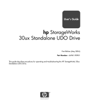 HP StorageWorks 1000ux HP StorageWorks 30ux Standalone UDO Drive User's Guide (AA961-90901, May 2004)