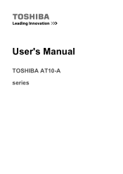 Toshiba AT10-A PDA0FC-005002 Users Manual Canada; English
