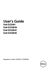 Dell E2318HN Users Guide 1