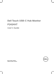 Dell P2424HT Touch USB-C Hub Monitor Users Guide