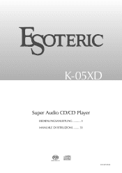 Esoteric K-05XD Owners Manual DE IT