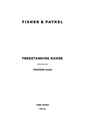 Fisher and Paykel OR30SDE6X1 User Guide