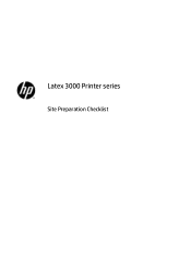 HP Latex 3000 Site Preparation Checklist