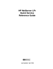 HP LH6000r HP Netserver LPr Quick Service Guide