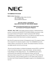 NEC LCD2690WUXI-BK NEC MULTISYNC LCD2690WUXi SELECTED AS 2008 HOT ONE AWARD WINNER