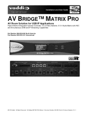 Vaddio AV Bridge MATRIX PRO AV Bridge MATRIX PRO Manual
