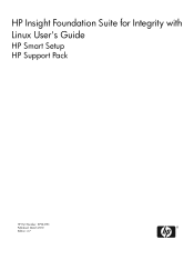HP BL860c HP Insight Foundation Suite for Integrity with Linux User's Guide - HP Smart Setup - HP Support Pack (March 2010)