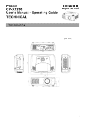 Hitachi CP-X1230 Technical Manual