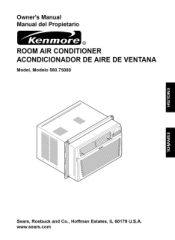 Kenmore 75080 Owners Manual